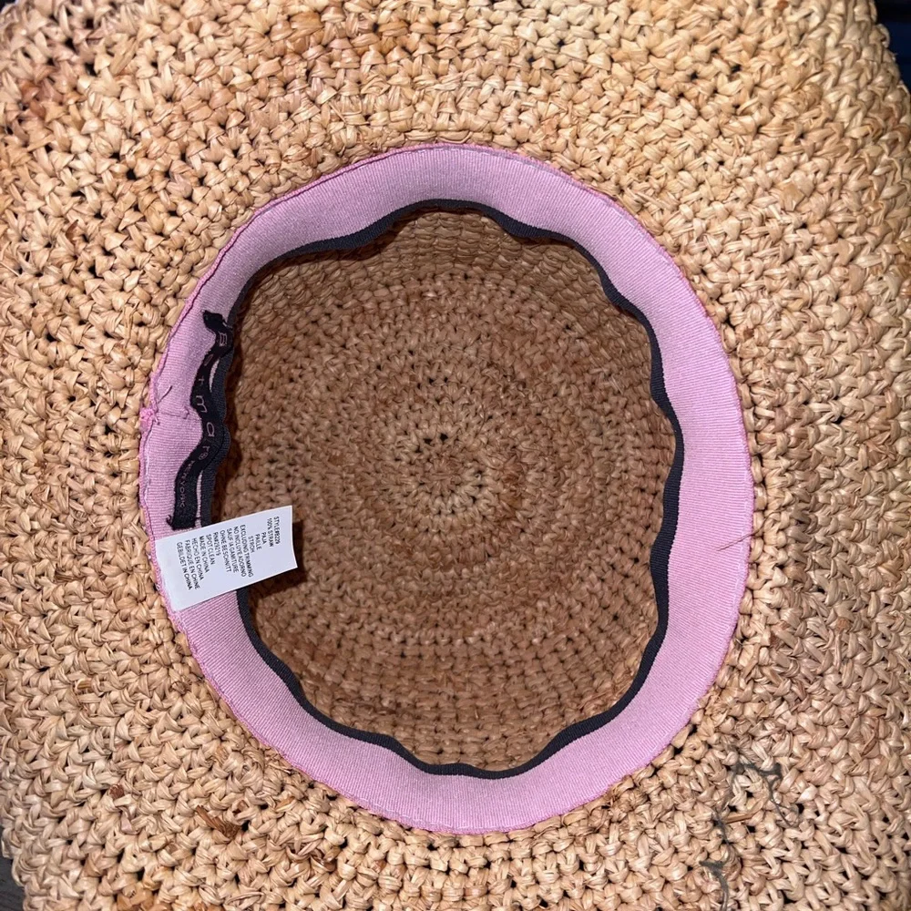 Betmar Tan Straw Hat with Pink Band - Picture 7 of 13
